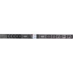Блок силовых розеток Rem -32, вертикальный, неуправляемый, IEC 60320 С13x10, IEC 60320 С19x5, вход колодка, 19"", 1436мм 32А, автомат + амперметр, алюминий, 2 контура, IP20 R-32-2x(10C13-5C19-A-Am)-1420-K (артикул 28156148) – фото 1