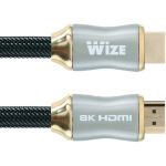 Кабель HDMI Wize WAVC-HDMI8K-1M 1 м, v.2.1, 19M/19M, 8K/120Hz/60Hz, 4K/144Hz/120Hz 4:4:4, eARC, HDCP 2.3/EDID/ HEC/CEC/ DDC, 30 AWG 139457 (артикул 26917340) – фото 1