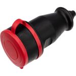 Переносная розетка REXANT влагозащищенная с крышкой, 3Р+РЕ, 32 А, IP44 каучук 111-012 (артикул 16070242) – фото 1