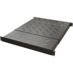 Полка Hyperline TSD3H-1U-405/700-RAL9005 с 19 креплением, раздвижная, 1U 443448 (артикул 19591746) – фото 1