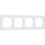 Рамка на 4 поста WERKEL W0042001 Snabb basic белый a051301 (артикул 22952385) – фото 1