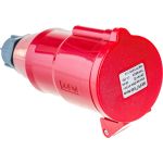 Вилка LANMASTER IEC 309, трехфазная, 32A, 380V, разборная, мама, красная LAN-IEC-309-32A3P/F (артикул 17589246) – фото 1