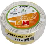 Провод ШВВП АЛЬФАКАБЕЛЬ 2х0,5 мм ГОСТ 100 м 05006 (артикул 16423494) – фото 1