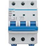 Автоматический модульный выключатель CHINT 3п D 50А 6кА NB1-63 (R) 179722 (артикул 22905621) – фото 1