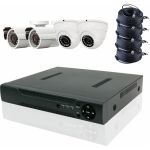 Комплект видеонаблюдения PS-link AHD KIT-B504HD 4 камеры 5Мп внутренние и уличные 3023 (артикул 22256577) – фото 1