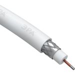 Коаксиальный кабель ЭРА 3С2V, 75 Ом, CCS/, PVC, цвет белый Б0044602 (артикул 16110146) – фото 1