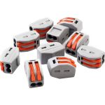 Строительно-монтажная клемма Volsten V02-9w-222-412 (СМК, 2 провода до 4 мм, 32А, 450 В, 10 шт., серый.) 15218 (артикул 29831534) – фото 1