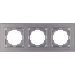 Рамка NILSON трехместная антрацит Alegra metallic 25160093 (артикул 16352011) – фото 1