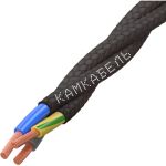 Ретро-провод Камкабель КГВс 3х1,5 мм 20 м черный 231ЯL30F)5000Е00020М (артикул 25549509) – фото 1
