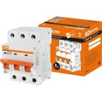 Автоматический выключатель TDM ВА47-60 3Р 25А 6кА характеристика D SQ0223-0175 (артикул 20751309) – фото 1