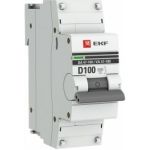 Автоматический выключатель EKF 1P, 100А, 10kA, ВА 47-100, PROxima SQ mcb47100-1-100D-pro (артикул 16126458) – фото 1