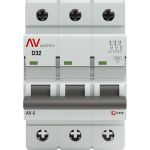Автоматический выключатель EKF AV-6 3P 32A D 6kA AVERES SQmcb6-3-32D-av (артикул 16040524) – фото 1