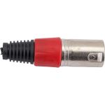 Разъем XLR 3P штекер Pro Legend металл цанга на кабель, красный, PL2175 (артикул 24607323) – фото 1