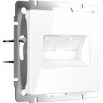 Двойная Ethernet розетка RJ-45 WERKEL белый a051115 (артикул 25567413) – фото 1