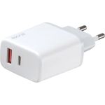 Сетевое зарядное устройство Deppa USB A + USB-C, PD, QC 3.0, 20W, белый, Axxa 2404 (артикул 29797880) – фото 1