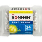 Батарейки SONNEN комплект 24 шт, Alkaline, АА LR6,15А, алкалиновые, пальчиковые, короб, 455095 (артикул 16714941) – фото 1