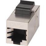 Проходной экранированный адаптер WRline WR-CA-KJ-8p8c-C5E-SH формата Keystone, RJ45-RJ45 (8p8c), категория 5е 505226 (артикул 26746820) – фото 1