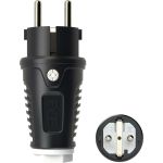 Вилка кабельная PCE 16A 220V 2P+E IP54 корпус черный, маркер белый 0511-sw (артикул 16230234) – фото 1