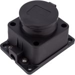 Розеточная колодка General Lighting Systems GSB-16-1-G-IP44, 16А, 1 место, с заземлением, без выключателя 470026 (артикул 16257047) – фото 1