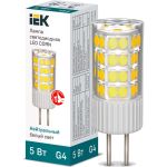Светодиодная лампа IEK corn капсула 5вт 230в 4000к керамика g4 LLE-CORN-5-230-40-G4 (артикул 27056996) – фото 1