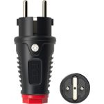 Кабельная вилка PCE 16А 220V 2P+E IP54 корпус черный, маркер красный 0512-sr (артикул 16230197) – фото 1