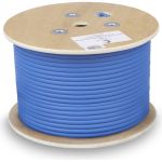 Кабель экранированная витая пара SSTP (S/FTP) Cabeus категория 8 (40G, 2000 MHz), 4 пары (23 AWG), LSZH, нг(А)-HF, (100 м) SSTP-4P-Cat.8-SOLID-IN-LSZH-BL-100 (артикул 26147879) – фото 1