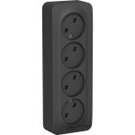 4-ая наружная розетка Schneider Electric Blanca Антрацит, без заземления, без шторок, 16А, 250В SE BLNRA000416 (артикул 20632636) – фото 1