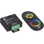 Контроллер с ПДУ IEK радио, RGB, 3 канала, 12В, 4А, 144Вт, черный LSC1-RGB-144-RF-20-12-B (артикул 16528604) – фото 1
