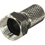 F-разъем REXANT RG-6, SAT, с резиновым уплотнителем 100 шт 05-4005 (артикул 22373775) – фото 1