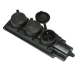 Розетка MasterProf колодка на 3 гнезда с заземляющим контактом, каучук, 16a, ip44, 250v ЭТ.130010 (артикул 27909974) – фото 1