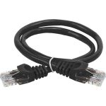 Коммутационный шнур IEK ITK кат. 6 UTP LSZH 0,5м чёрный PC09-C6UL-05M (артикул 21351112) – фото 1