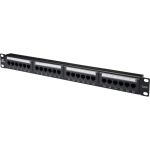 Коммутационная панель DATAREX категория 6, utp, 19 дюймов, 1u, 24хrj45 568a/в, черный DR-4003 (артикул 24668733) – фото 1
