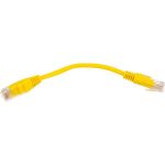 Патч-корд RJ45 - RJ45, 4 пары, UTP, категория 5е, 0.15 м, желтый, TWT-45-45-0.15-YL (артикул 16466544) – фото 1