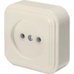 1-местная розетка STEKKER без заземляющего контакта, 250В, 16А, IP20, PST16-20-20 (RA 16-131-БЖ), слоновая кость 49061 (артикул 24459369) – фото 1