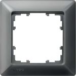 1-местная рамка Siemens DELTA MIRO черный металлик 80x80мм 5TG2551-6 (артикул 27697338) – фото 1