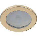 Влагозащищенный встраиваемый светильник ЭРА KL95 GD GX53, IP44, золото Б0055810 (артикул 26677322) – фото 1