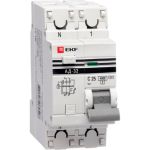 Дифференциальный автомат EKF PROxima АД-32, 1P+N, 25А/100мА, 4,5кА, SQ DA32-25-100-pro (артикул 16126422) – фото 1