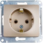 Розетка Schneider Electric GLOSSA с заземлением, 16А, ТИТАН GSL000443 (артикул 16314090) – фото 1