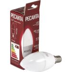 Светодиодная лампа Ресанта LL-R-C37-7W-230-3K-E14 (свеча, 7Вт, теплый, Е14) 76/1/5 (артикул 16061801) – фото 1