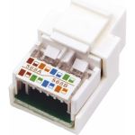 Модуль keystone REXANT jack rj-45(8p8c), utp, cat 5e, тип 180 градусов, белый 10 шт 03-1011 (артикул 28395770) – фото 1