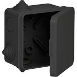 Распаячная коробка IEK км41238 80x80x50мм о/к ip54 7 вв. черная UKO31-080-080-050-K02-54 (артикул 28938194) – фото 1