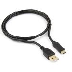Кабель usb Cablexpert usb2.0 am/type-c, qc 3.0, 36w, 3a, 1м, черный, без инд. упак., CCP-USB2-AMCM-1M-0 (артикул 30676454) – фото 1