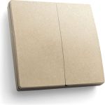 Двухклавишный беспроводной выключатель FERON TM82, 230V, 500W, золото 41726 (артикул 20421616) – фото 1