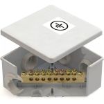 Коробка уравнивания потенциалов GREENEL 85х85х40мм, шина 6х9, 8 групп GE41360 (артикул 16254997) – фото 1