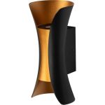 Светодиодая декоративная подсветка ЭРА WL42 BKGD 10Вт, 3500К, черный/золото, IP54, для интерьера, фасадов зданий Б0054420 (артикул 26920016) – фото 1