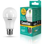 Светодиодная лампа 9Вт 220В Camelion LED 9-A60/830/E27 12043 (артикул 15559029) – фото 1
