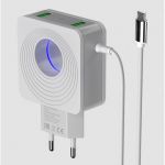 СЗУ More Choice 2USB 2.1A для Type-C со встроенным кабелем и LED подсветкой NC48a (артикул 25943153) – фото 1