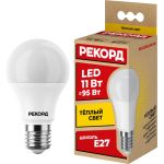 Светодиодная лампа РЕКОРД LED А60 11W Е27 3000К 23984 (артикул 29259908) – фото 1