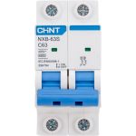 Автоматический выключатель CHINT NXB-63S 2P 63А 4.5kA характеристика C R 296794 (артикул 17924941) – фото 1