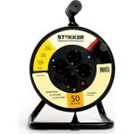 Удлинитель на катушке STEKKER Standart STD01-40-50 4 гнезда с заземлением ПВСбм 3х1, оранжевый, 16А, IP40, 50м 49391 (артикул 28177916) – фото 1